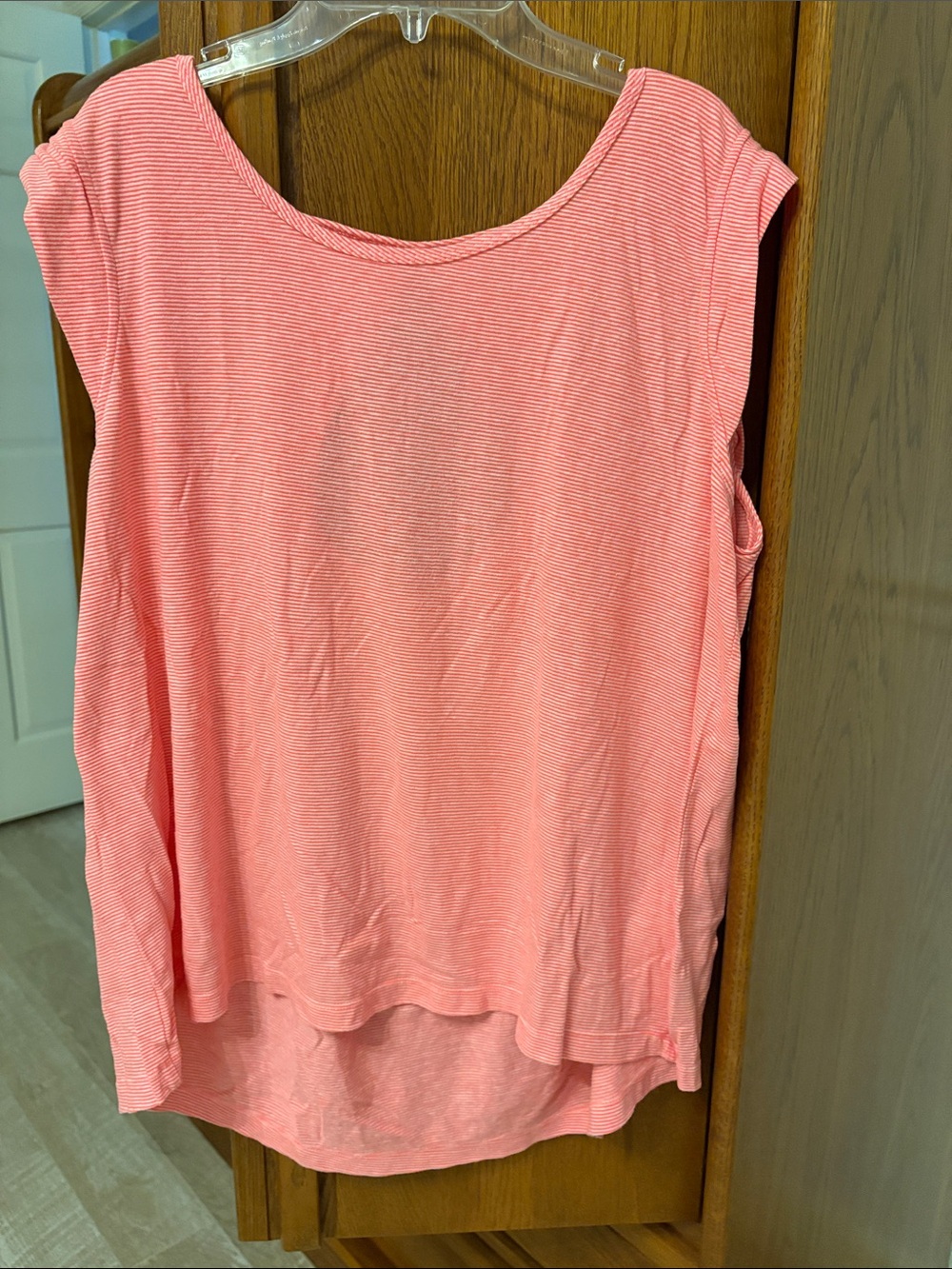 ZELOS Lightweight Scoop-Neck Tank in Coral Pink